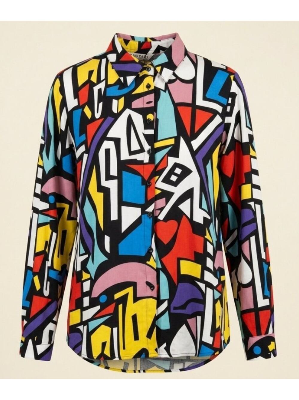 136-Big Dart Funky Button Down NWT / PTP 24"